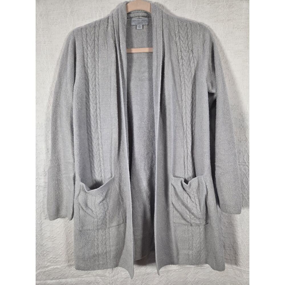 Barefoot Dreams CozyChic Lite Long Cardigan Gray‎ Comfy Loungewear Size S